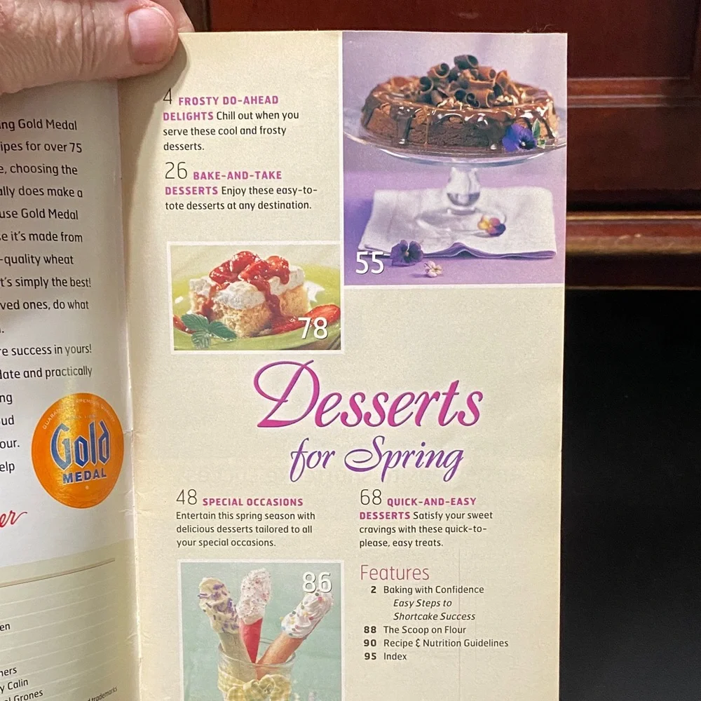 Gold Medal vintage 4 piece magazine recipe cookbook Set